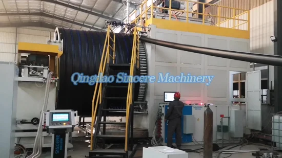 Double Hollow Structural Wall HDPE Spiral Winding Corrugated Pipe Extrusion Production Machine DN1500 DN2400 DN3000 DN4000mm